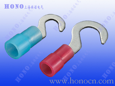 双压接尼龙预绝缘钩形端子