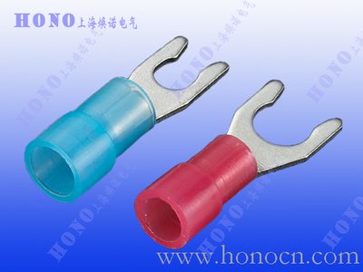 双压接尼龙预绝缘锁扣叉形端子
