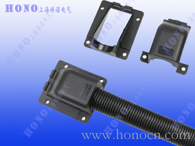 黑色塑料波纹软管90度法兰接头