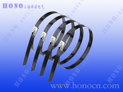 4.6x自锁式喷塑不锈钢扎带